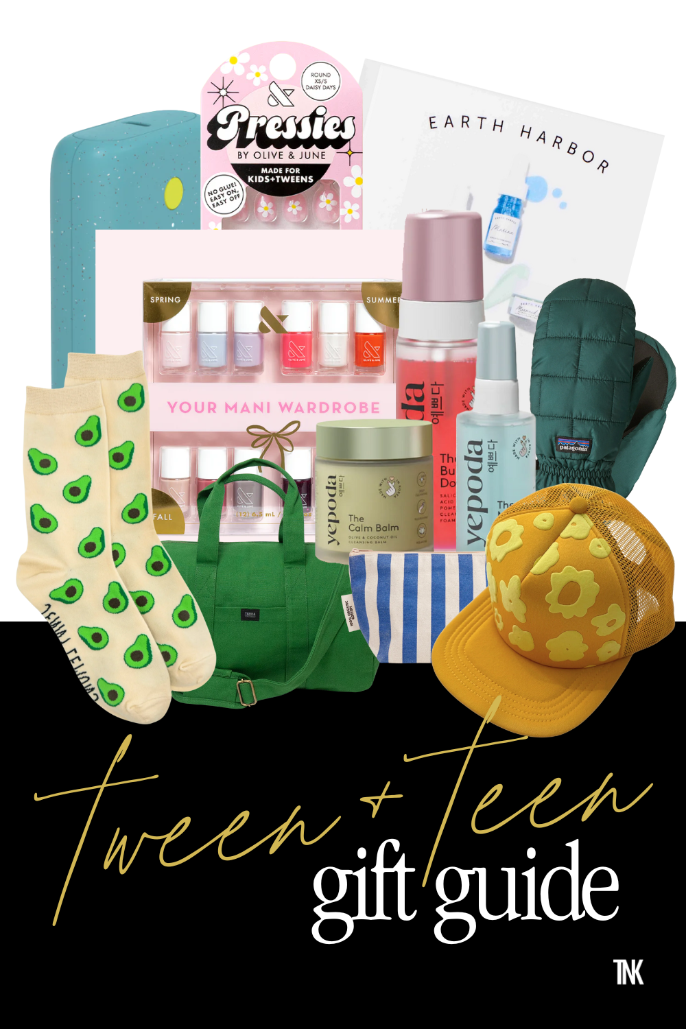 A collection of teen gifts